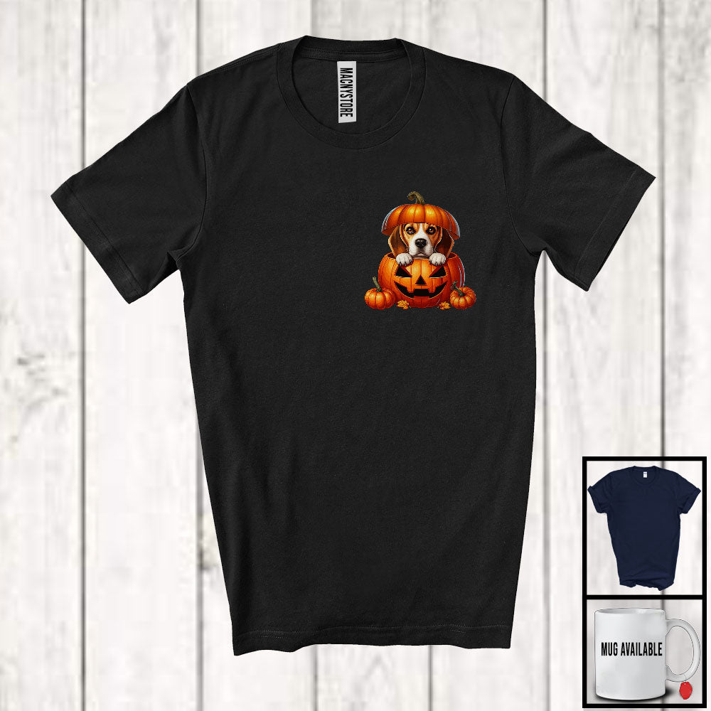 Beagle In Pumpkin Pocket; Adorable Halloween Thanksgiving Beagle Owner Lover T-Shirt Halloween 2025