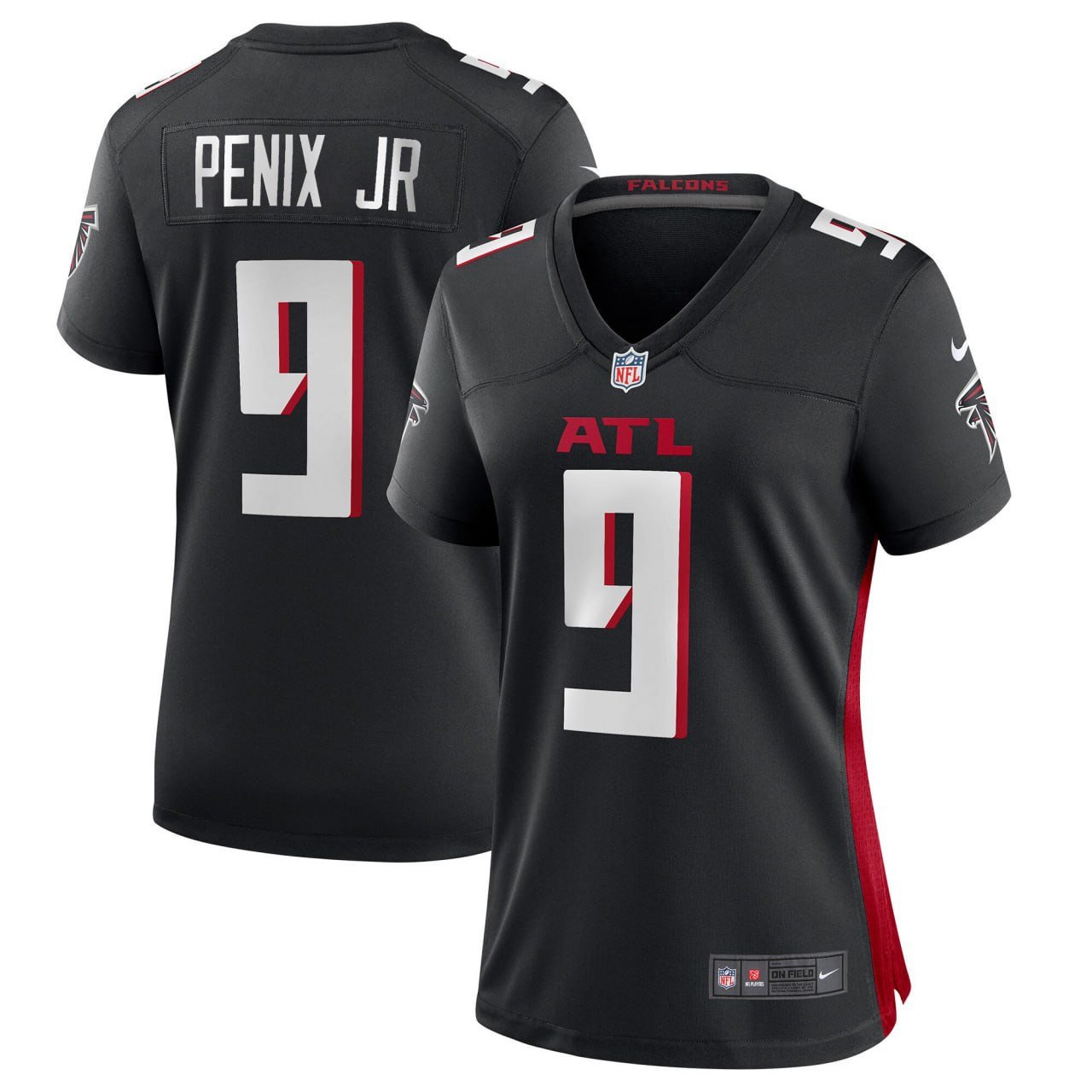 Women’S Michael Penix Jr. Atlanta Falcons Black Game Jersey – All Stitched