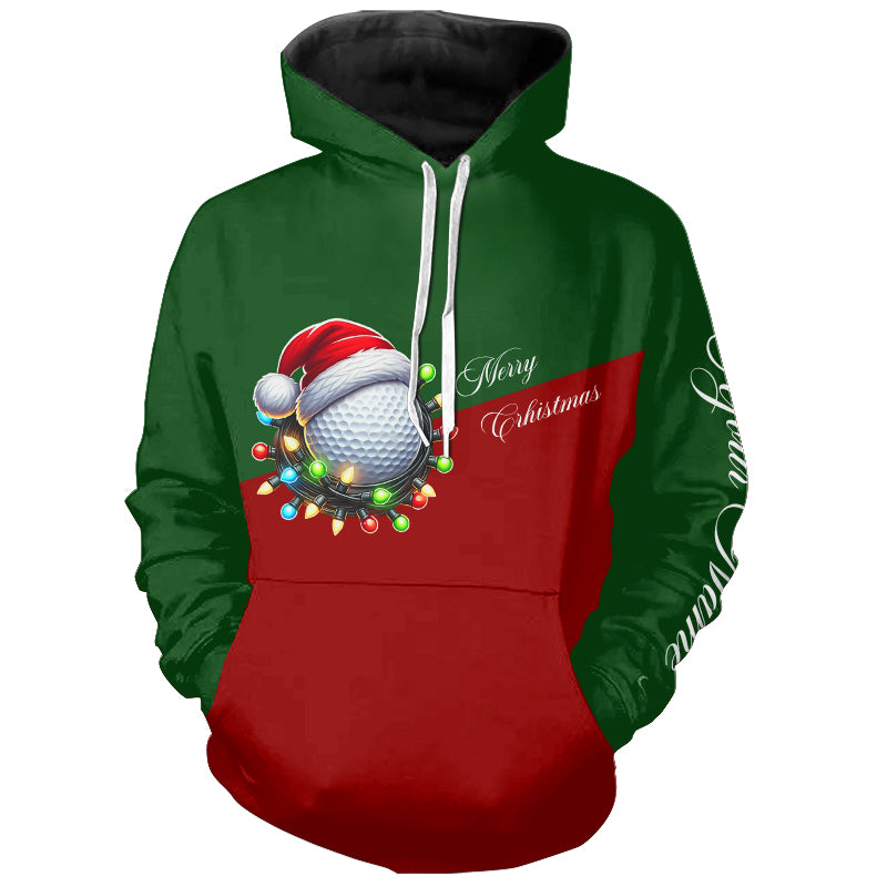 Red And Green Christmas Golf Ball Golf Hoodies Custom Golf Hoodie Xmas Golf Gifts Nqs8869 Where Art Meets Style