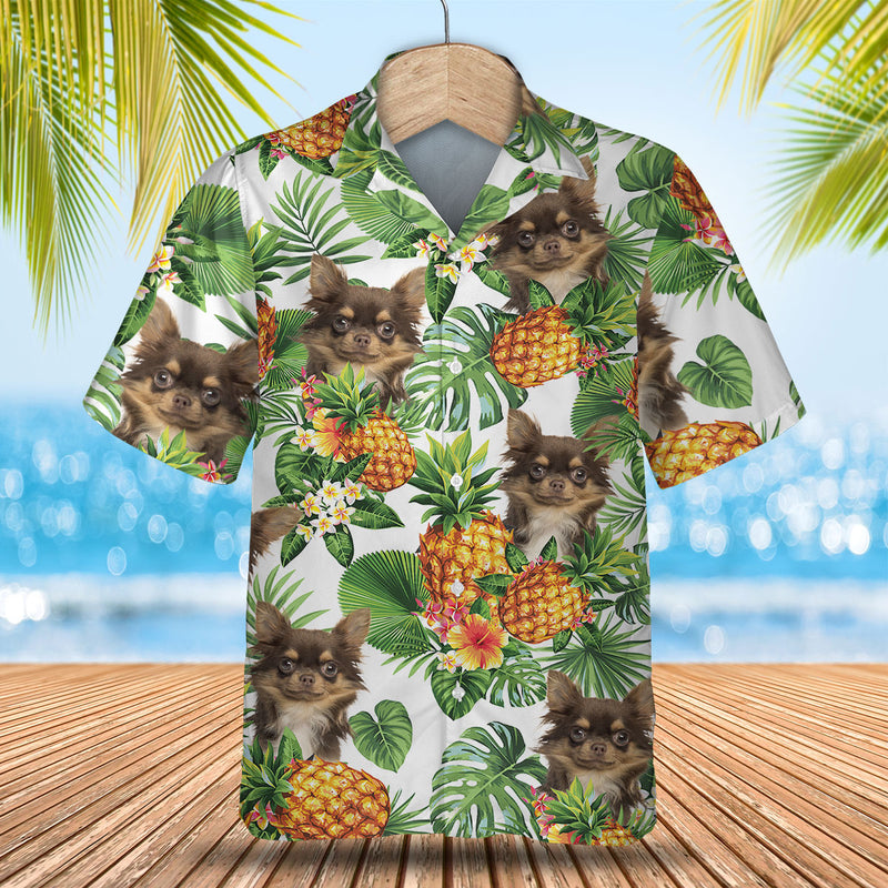 Chihuahua Tropical Pattern Hawaiian Shirt, Dog Lover Hawaiian Shirt, Summer Gift For Men And Women