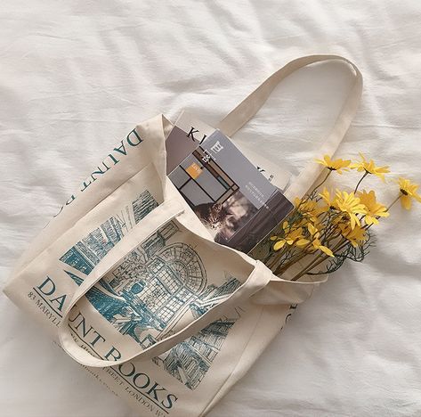 Vintage library design Canvas Tote, Vintage Cosmetic Organizer, Toiletry Bag, Travel Case Pouch, Eco Travel Bag, Canvas Tote Bags, Tote Bag Design, Tote Bag Idea