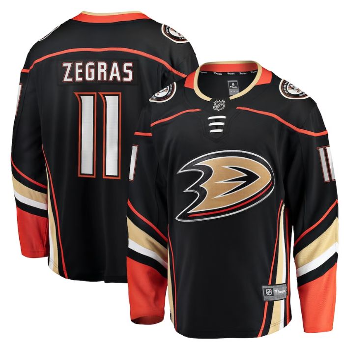 Trevor Zegras Anaheim Ducks Unisex Home Breakaway Player Jersey – Black