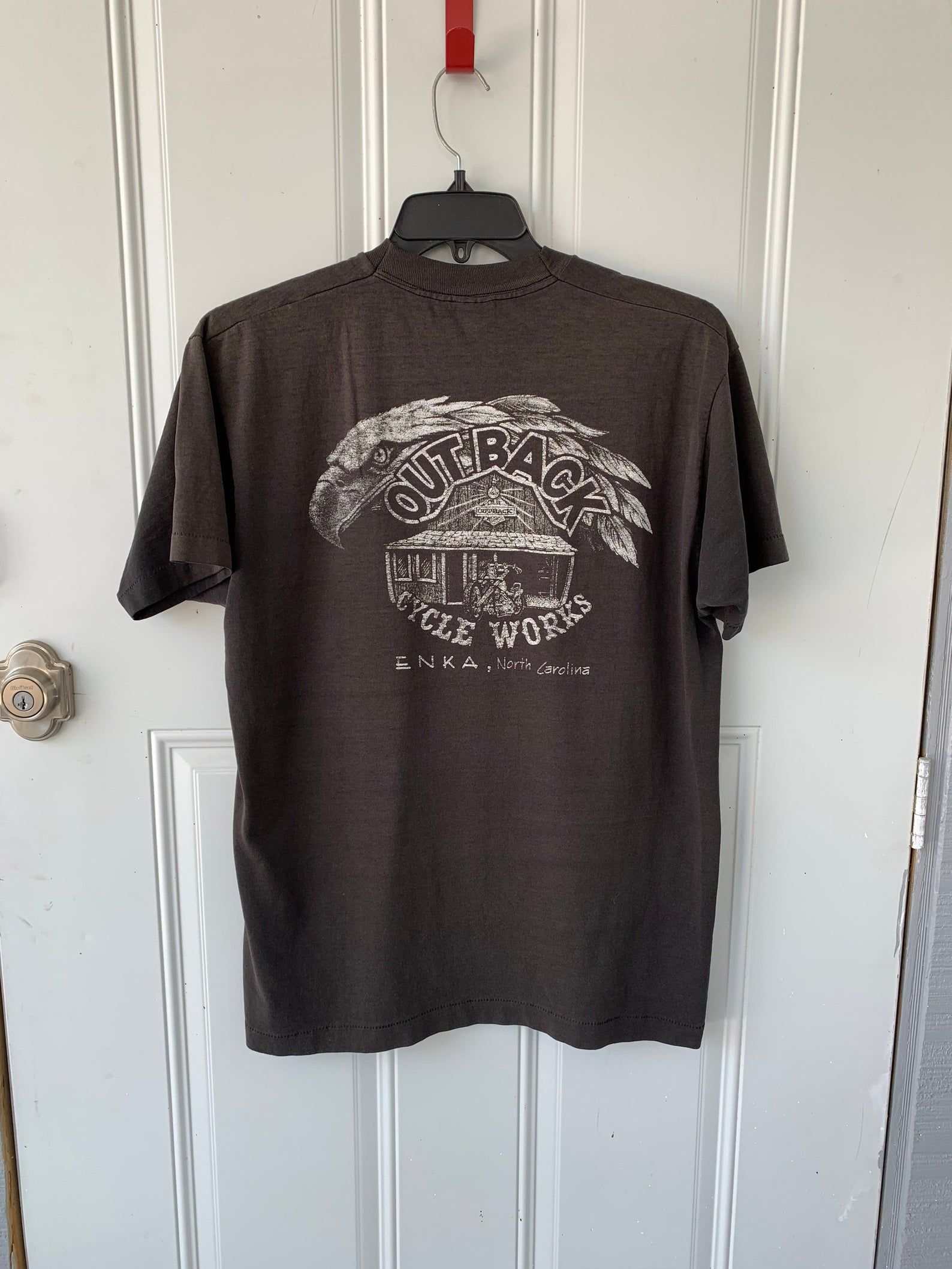 Vintage 90S Out Back Cycle Works T-Shirt L Enkanorth Carolina