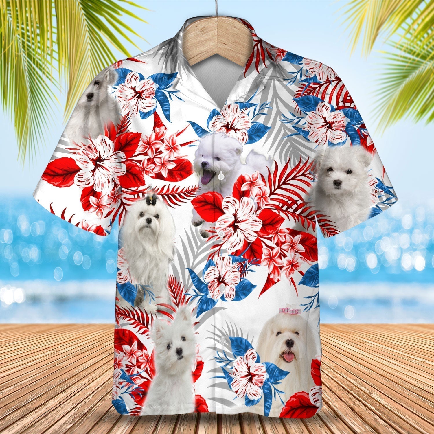 Maltese Hawaiian Shirt –  Gift For Summer, Summer Aloha Shirt, Hawaiian Shirt For Men And Women