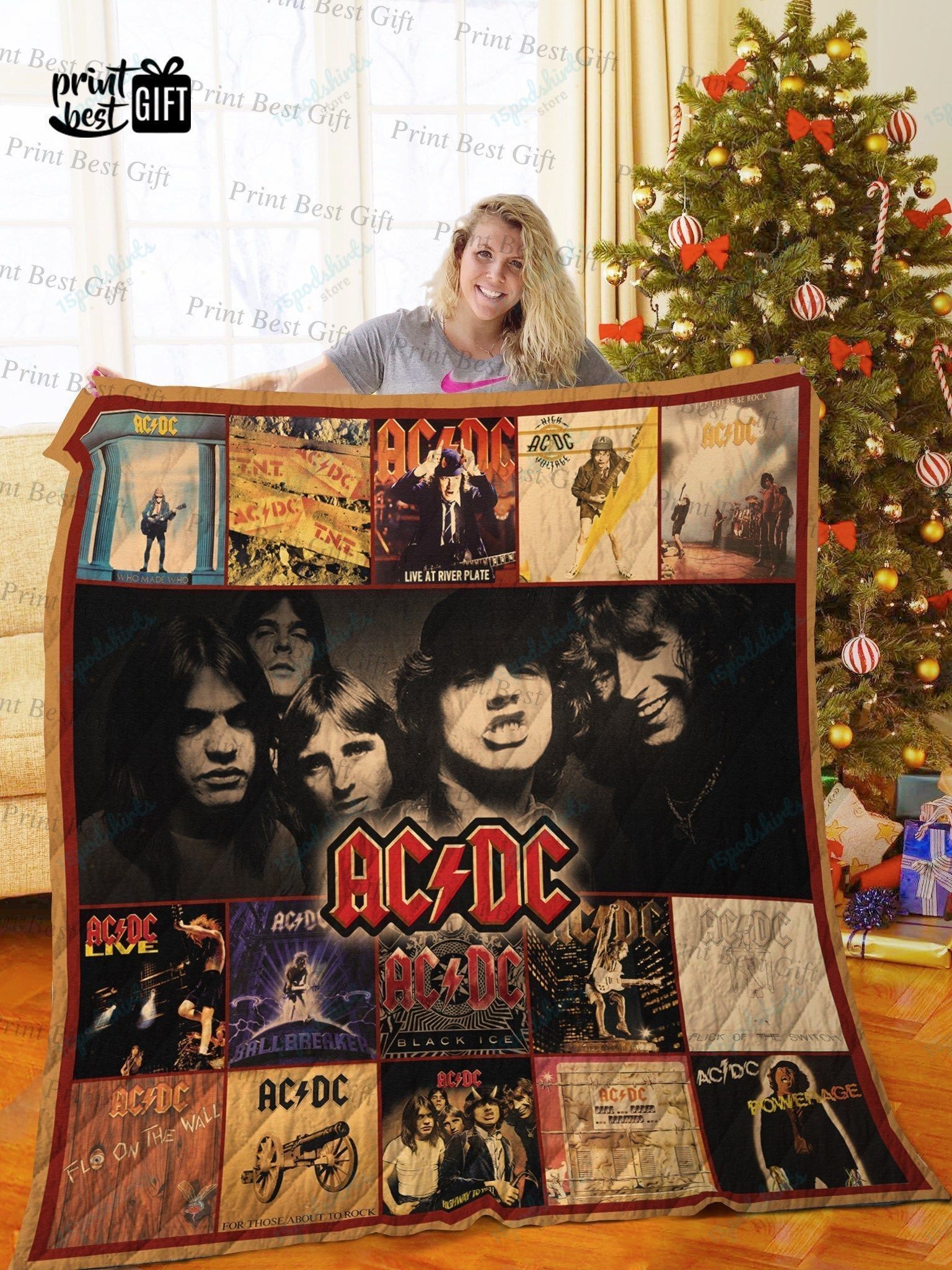 Acdc Albums Cover Poster Quilt Ver 7 - Themarketfarmer