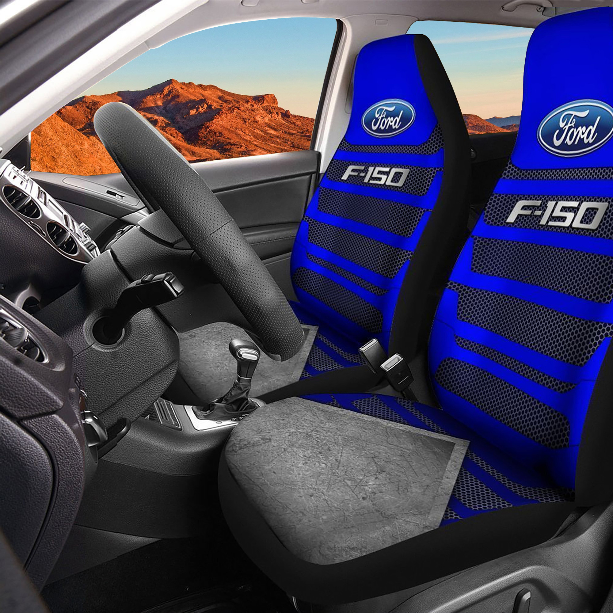 Ford F-150 Logo Car Seat Cover Set CSC9786