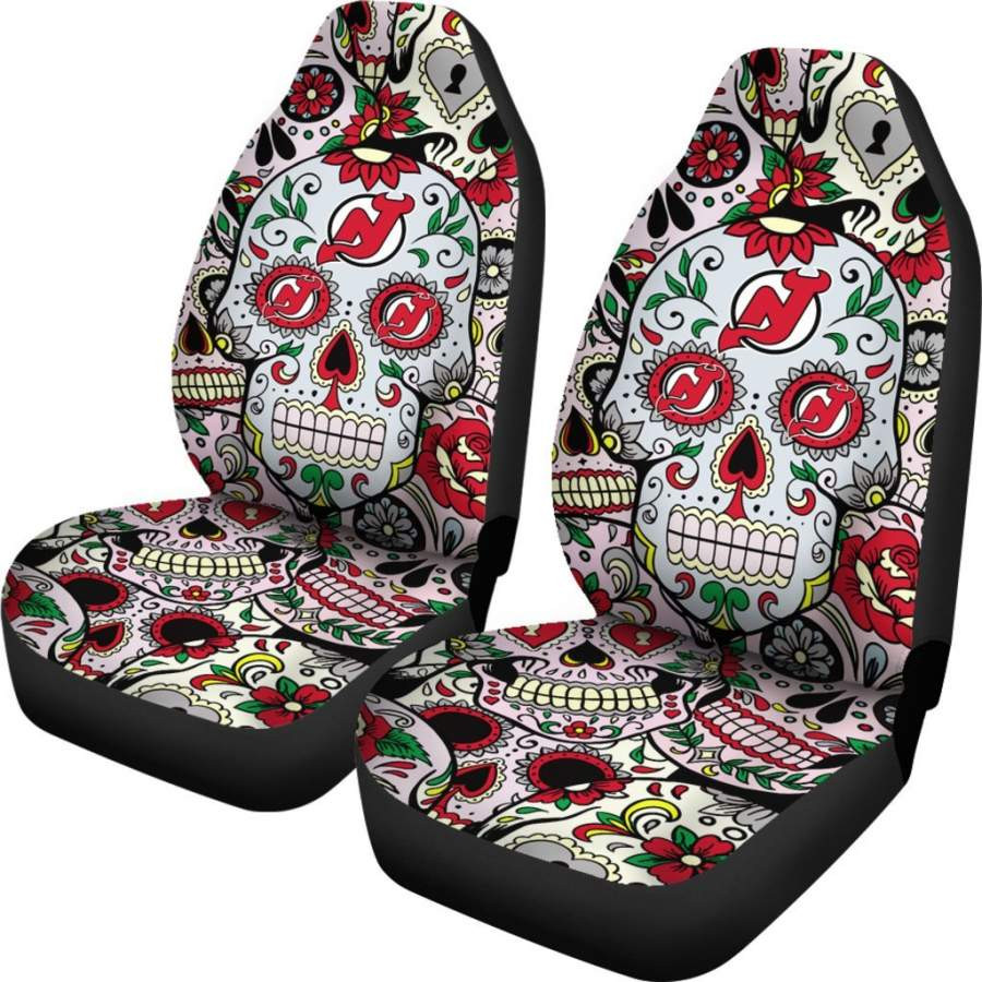 Party Skull New Jersey Devils Car Seat Covers CSC1751