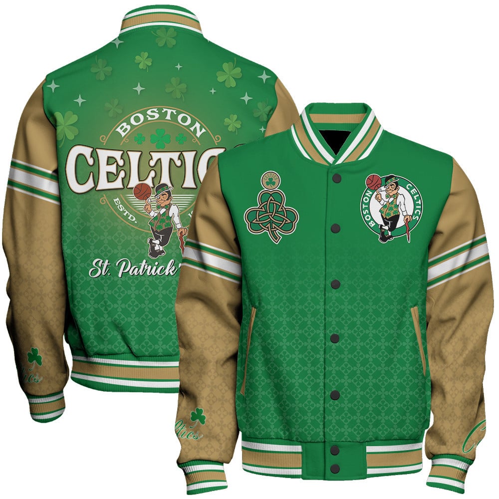 Boston Celtics Happy Saint Patrick’s Day Design Basketball Varsity Jacket F Ver 04