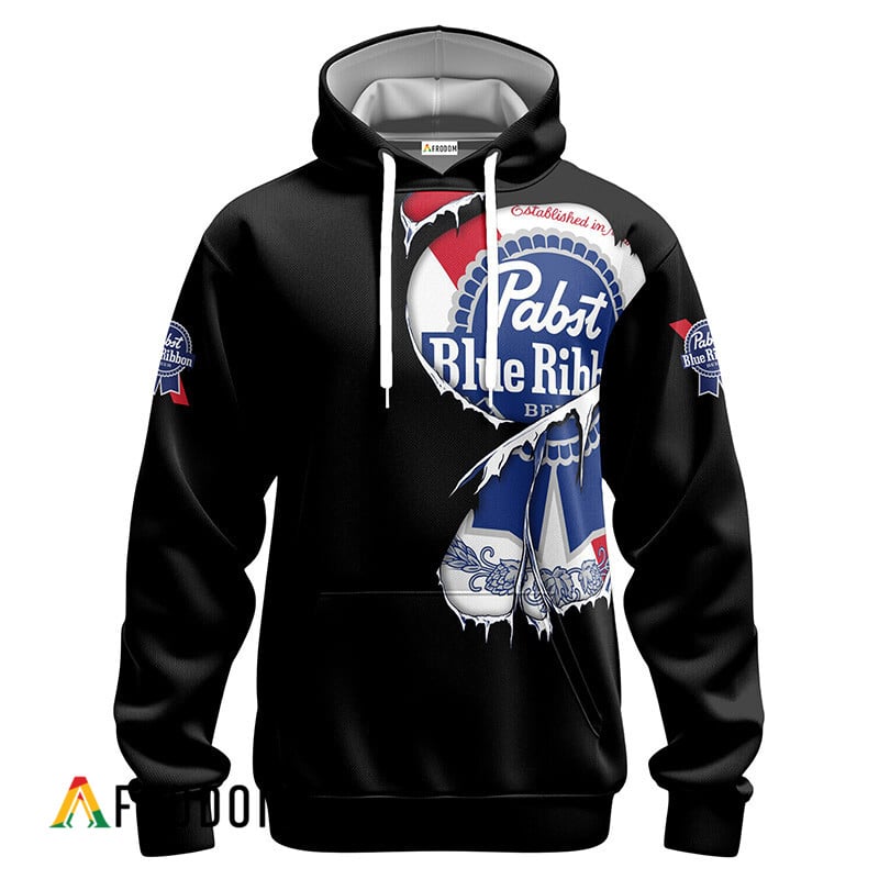 Pabst Blue Ribbon Horror Halloween Characters Hoodie & Zip Hoodie