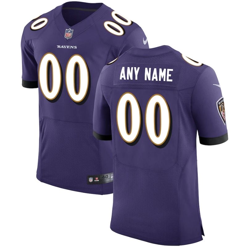 Baltimore Ravens Team Custom Jersey Unisex Pro Official – Purple