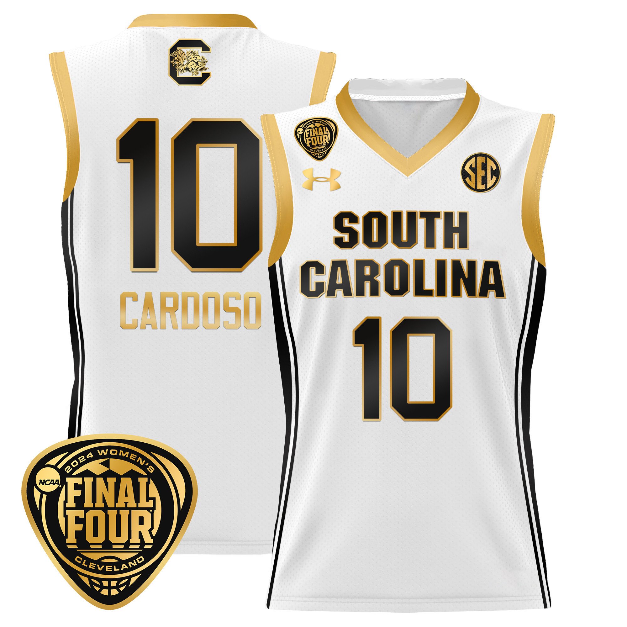 Women’S Size – South Carolina Gamecocks 2024 Final Four Basketball Jersey – Women Patch – All Stitched