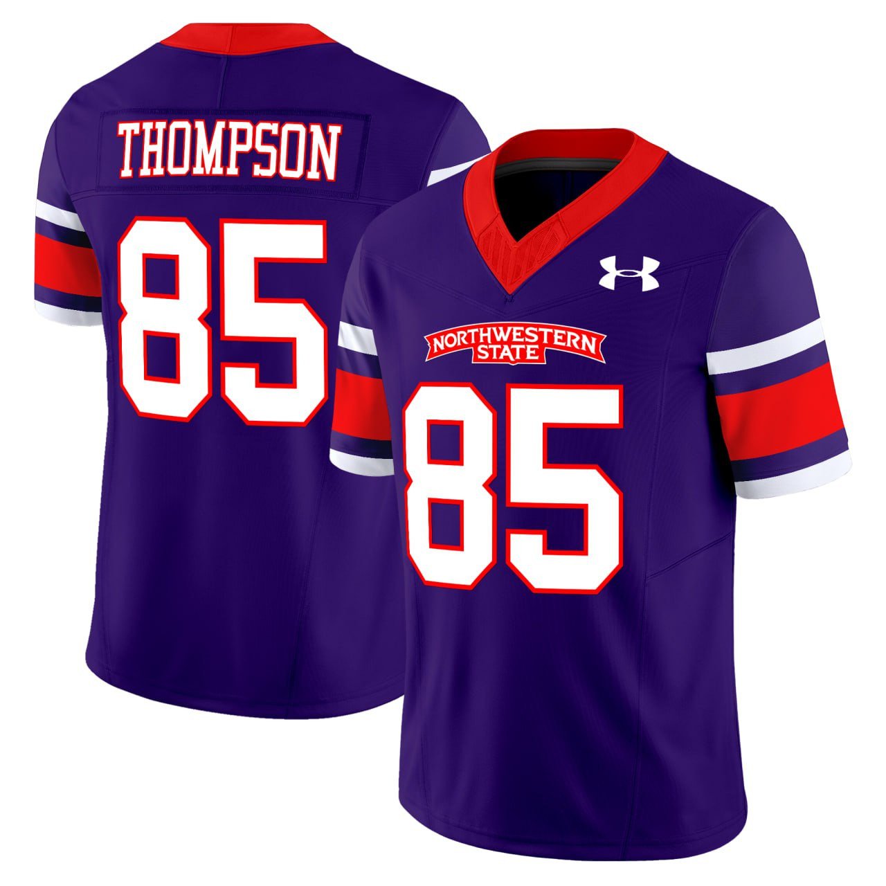 Thompson #85 Football Purple Jersey – All Stitched