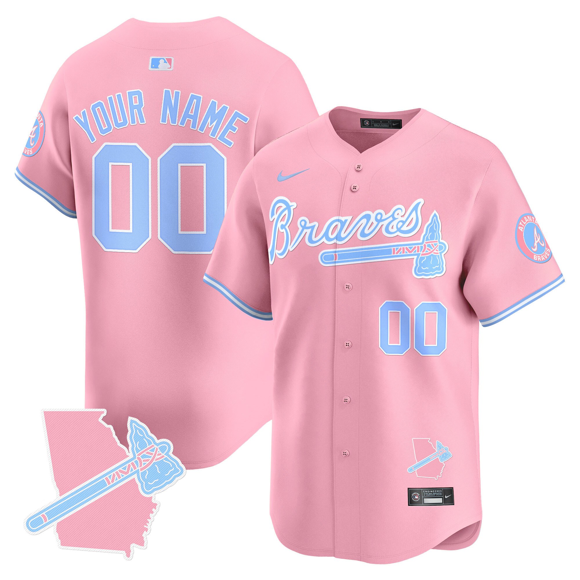 Atlanta Braves Bubblegum Pink Vapor Premier Limited Custom Jersey – All Stitched