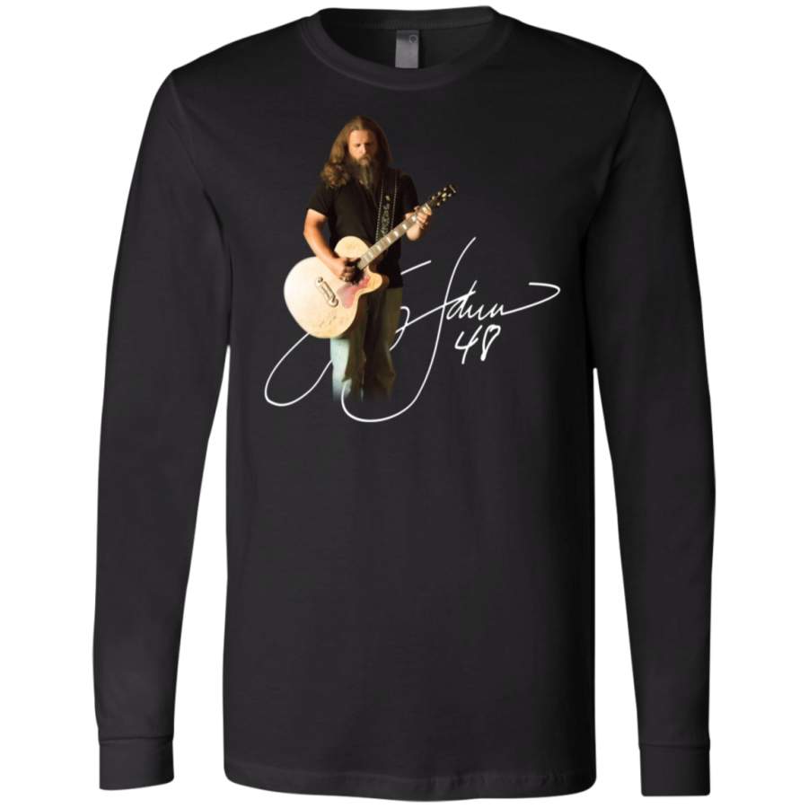 American Country Music Artist Jamey Johnson Canvas Long Sleeves T-Shirt