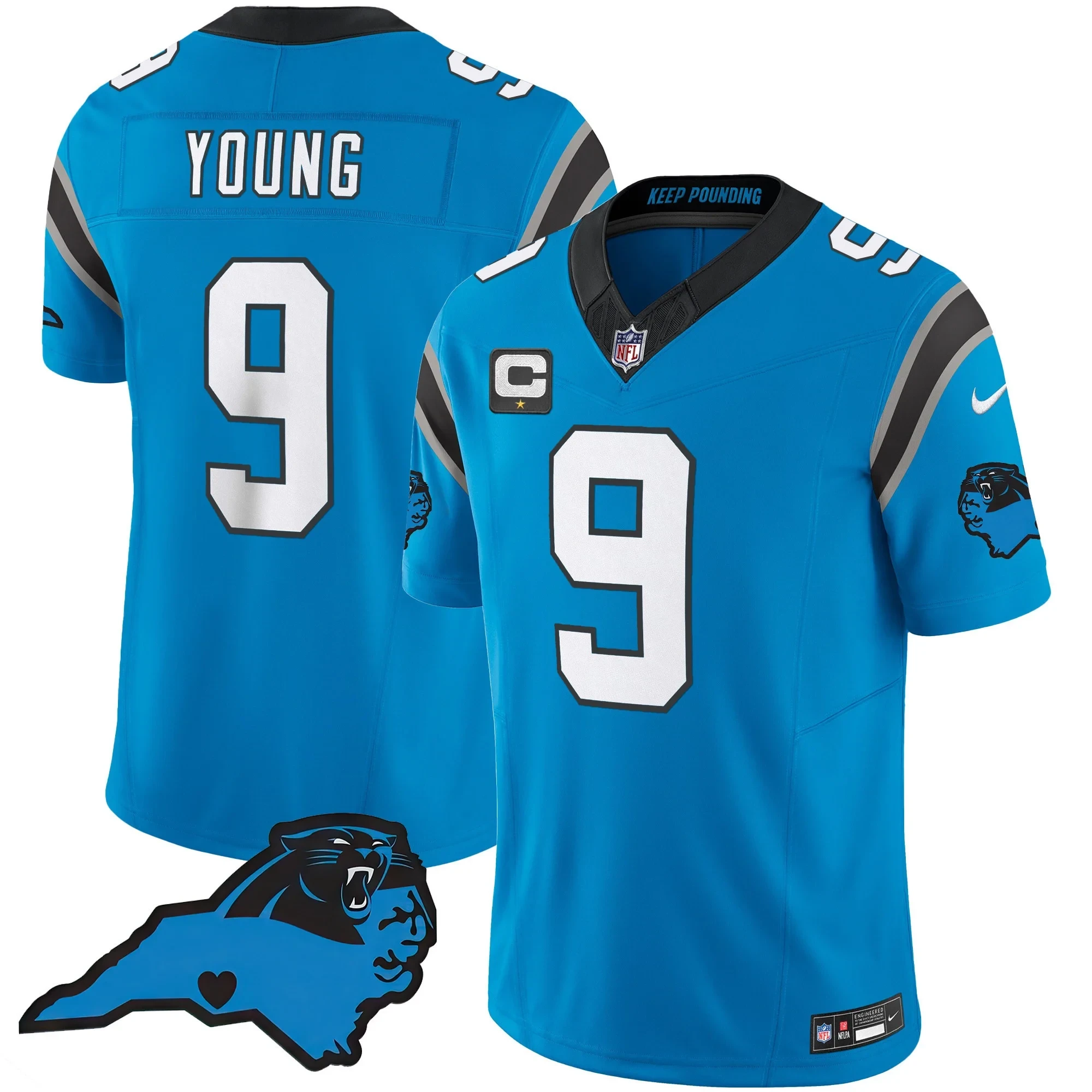 Bryce Young Carolina Panthers Blue Jersey – All Stitched