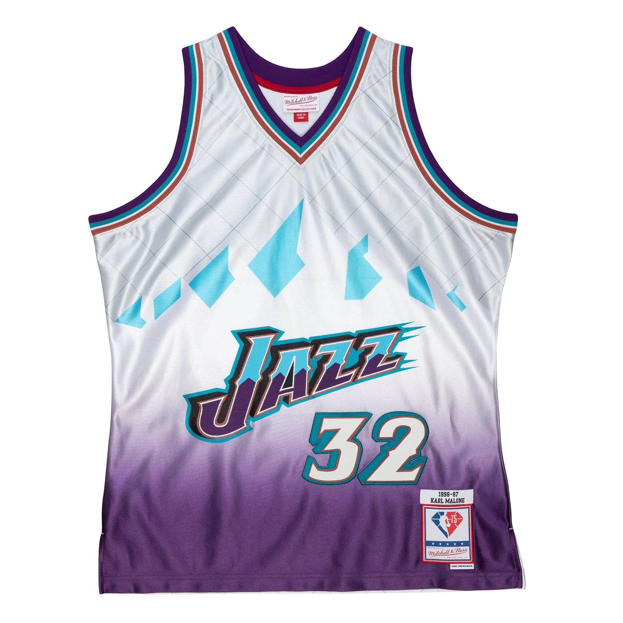 Mitchell & Ness 75Th Platinum Swingman Karl Malone Utah Jazz 199697