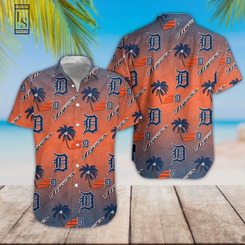 Experience Baseball With Vibrant Detroit Tigers Hawaiian Design