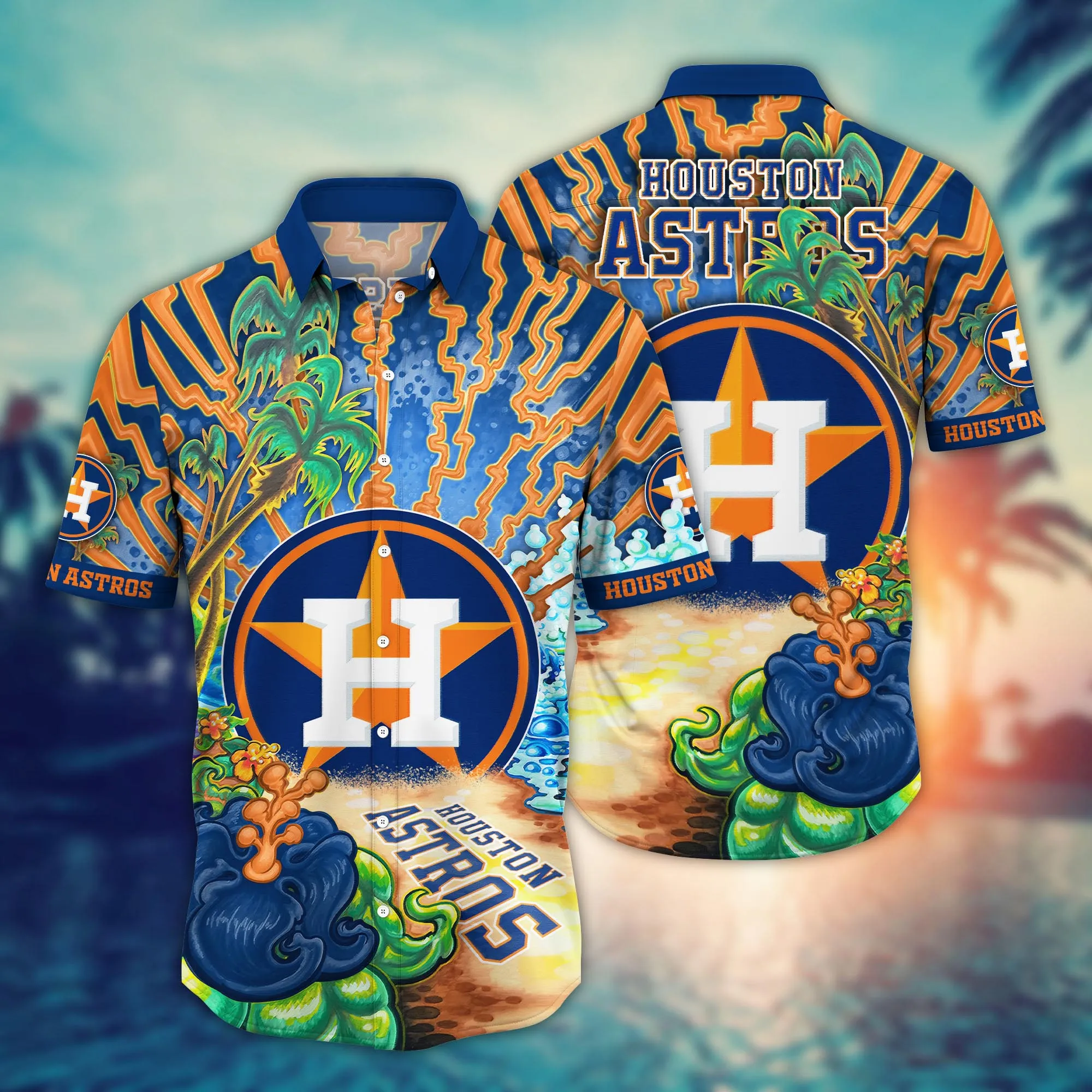 Houston Astros Mlb Hawaiian Shirt Sun-Soakedtime Aloha Shirt