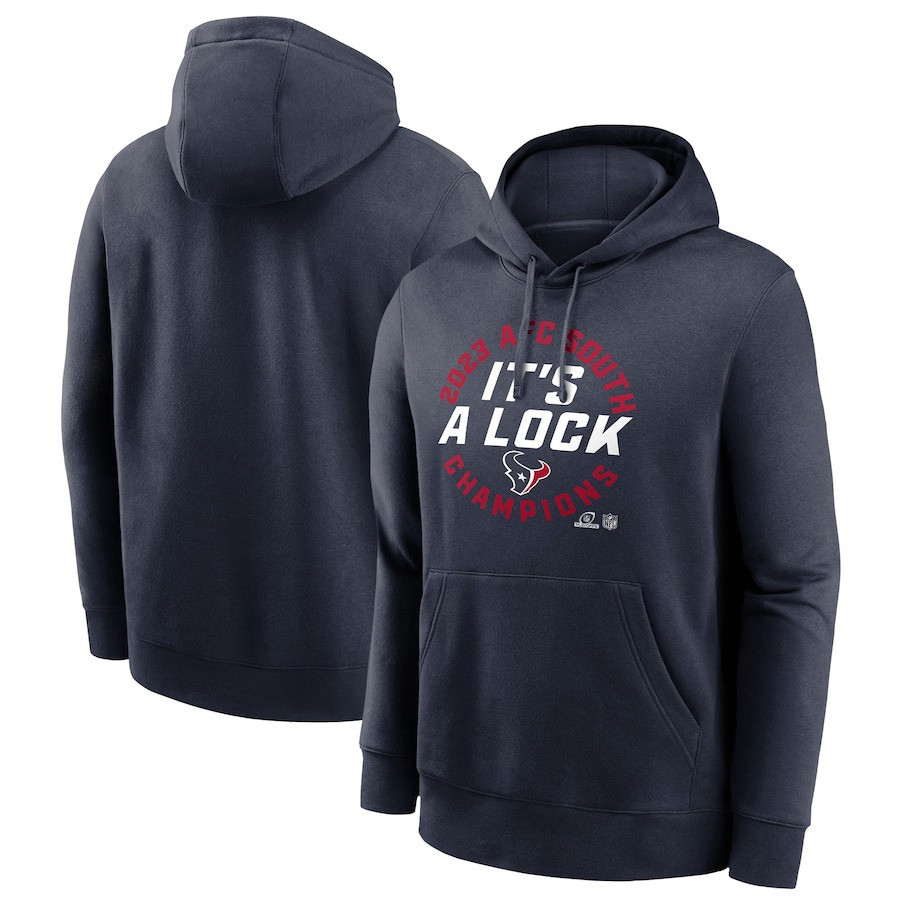 Houston Texans 2023 AFC South Division Champions Locker NFL Navy Print 2D Hoodie