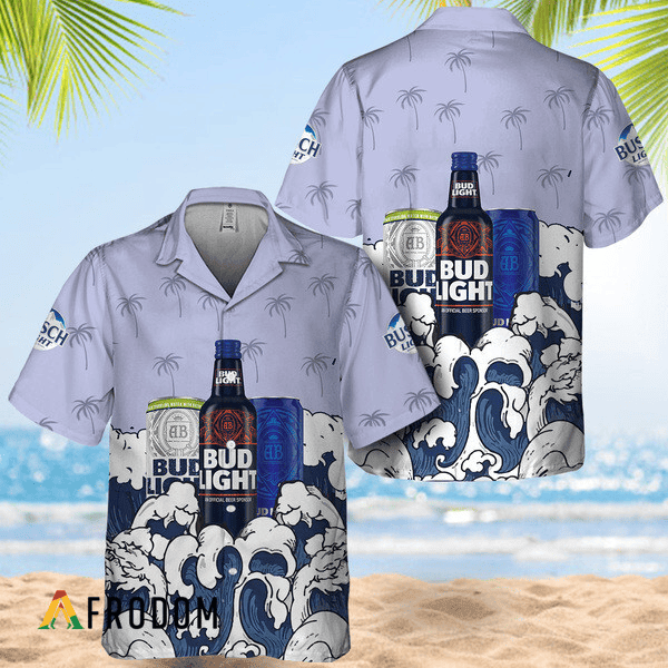 Summer Waves Bud Light Hawaiian Shirt
