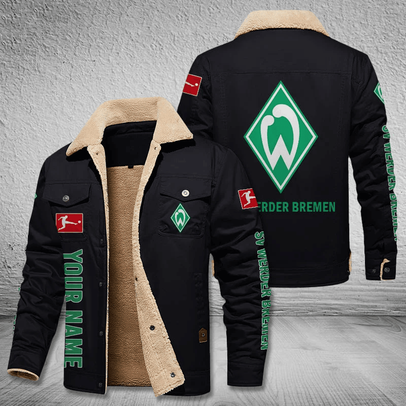 SV Werder Bremen Unisex Custom Name Stand Collar Jacket