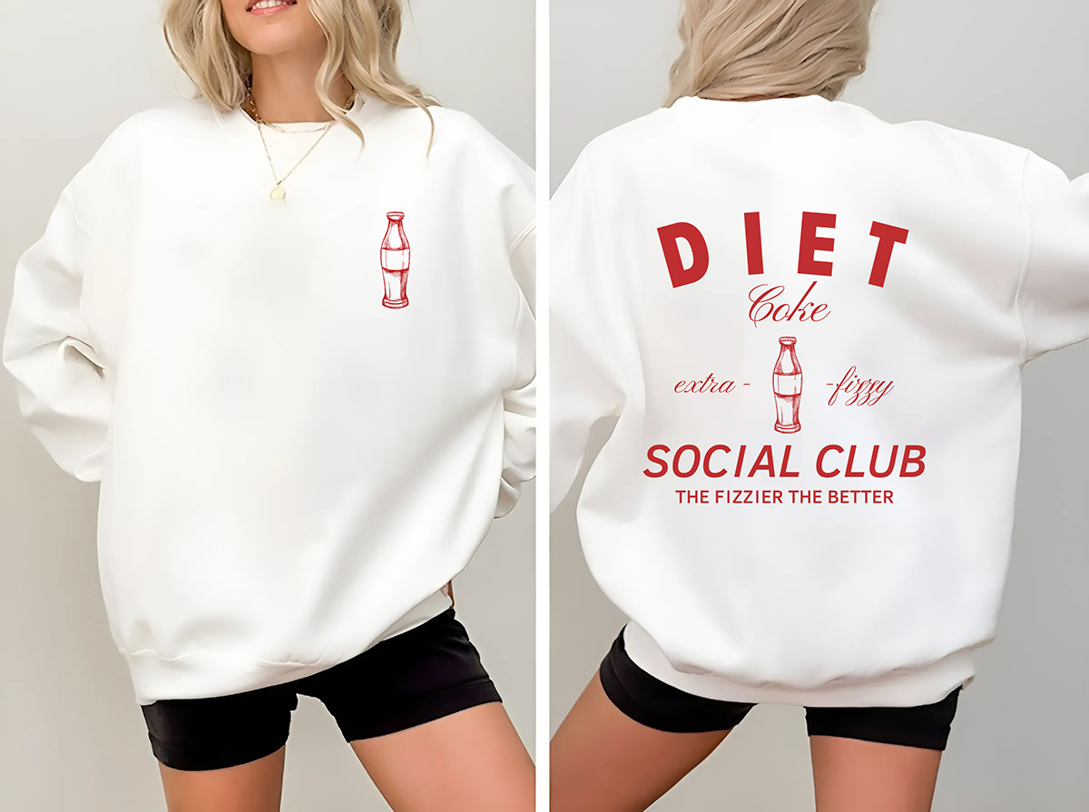 Diet Coke Social Club Crewneck, Diet Coke Sweater, Streetwear Sweater, Coke Sweatshirt, Social Club Sweater, Coke Crewneck, Soda Sweater