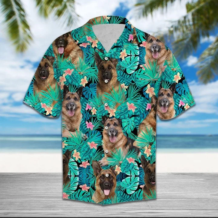 Awesome Beagle Cute Dog Christmas Flower Hawaiian Shirt For Men, Gift For Dog Lovers