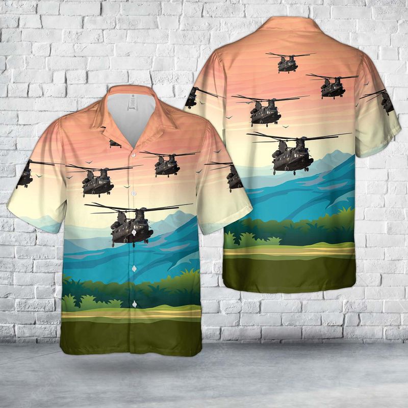 Us Army Boeing Mh-47G Chinook (414) Hawaiian Shirt