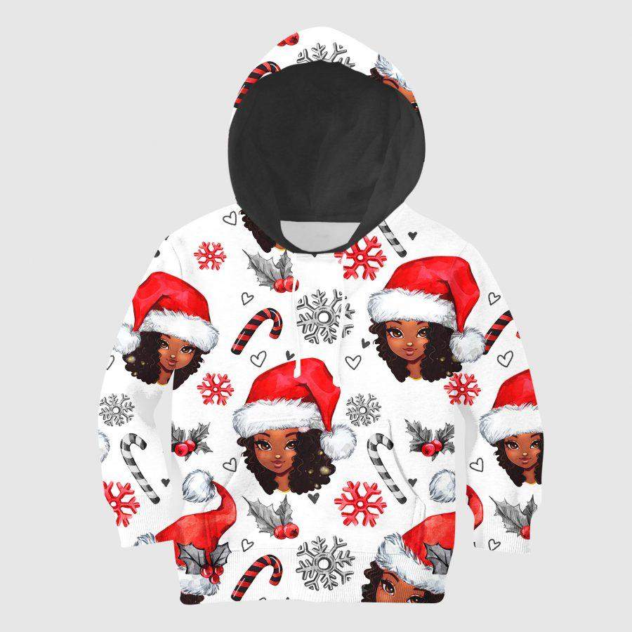 Black Girl Christmas Unisex Kid Hood &hellip;
