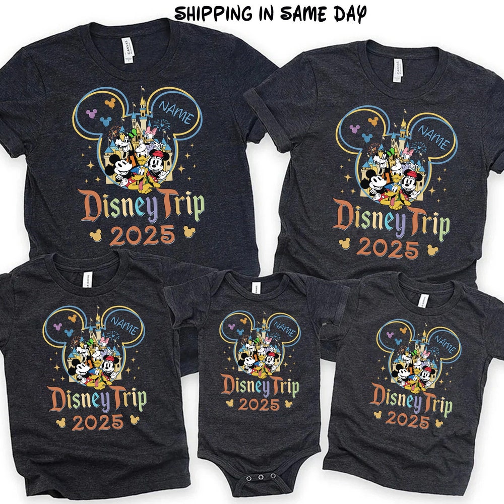 Disney 2025 Shirts, Disneyworld Shirts, Disney Vacation T-Shirt, Disney Couple Shirt, Disney Clothes, Disney Trip Shirts, Disney Trip 2025 Where Art Meets Style