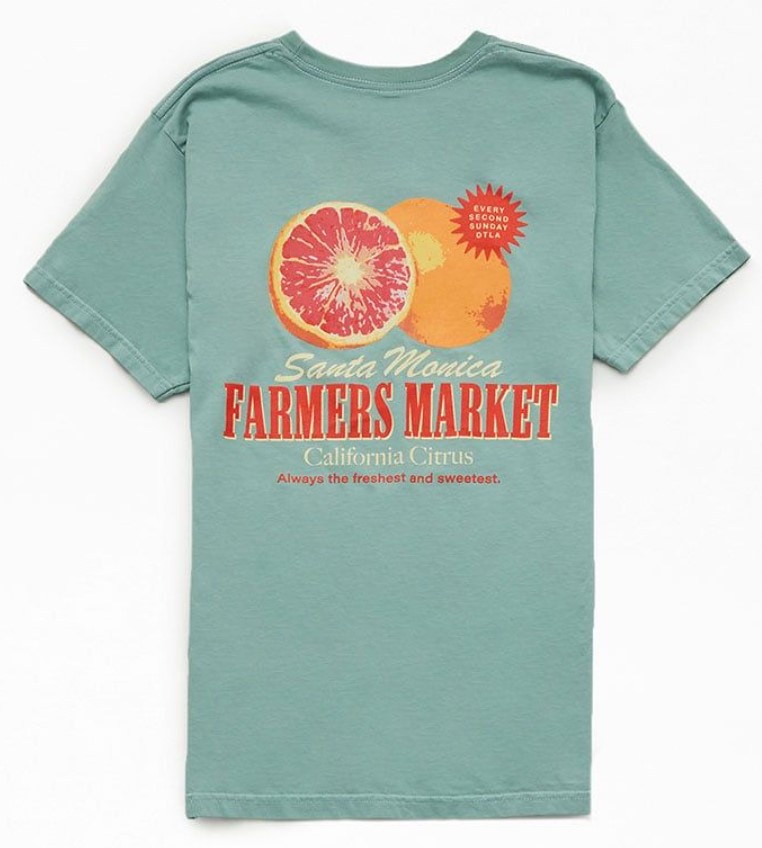 Santa Monica Farmers Market Califaornia Citrus Tee Shirt Outfits