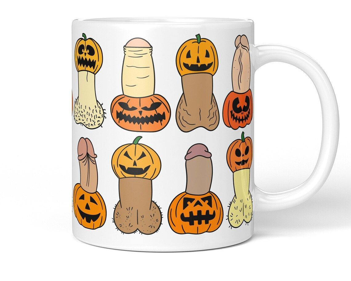 Halloween Mug, Penis Mug, Funny Coffee Mugs, Trick Or Treat, Spooky Decor X Halloween Collection 2024 Moderndaydecors Fashion