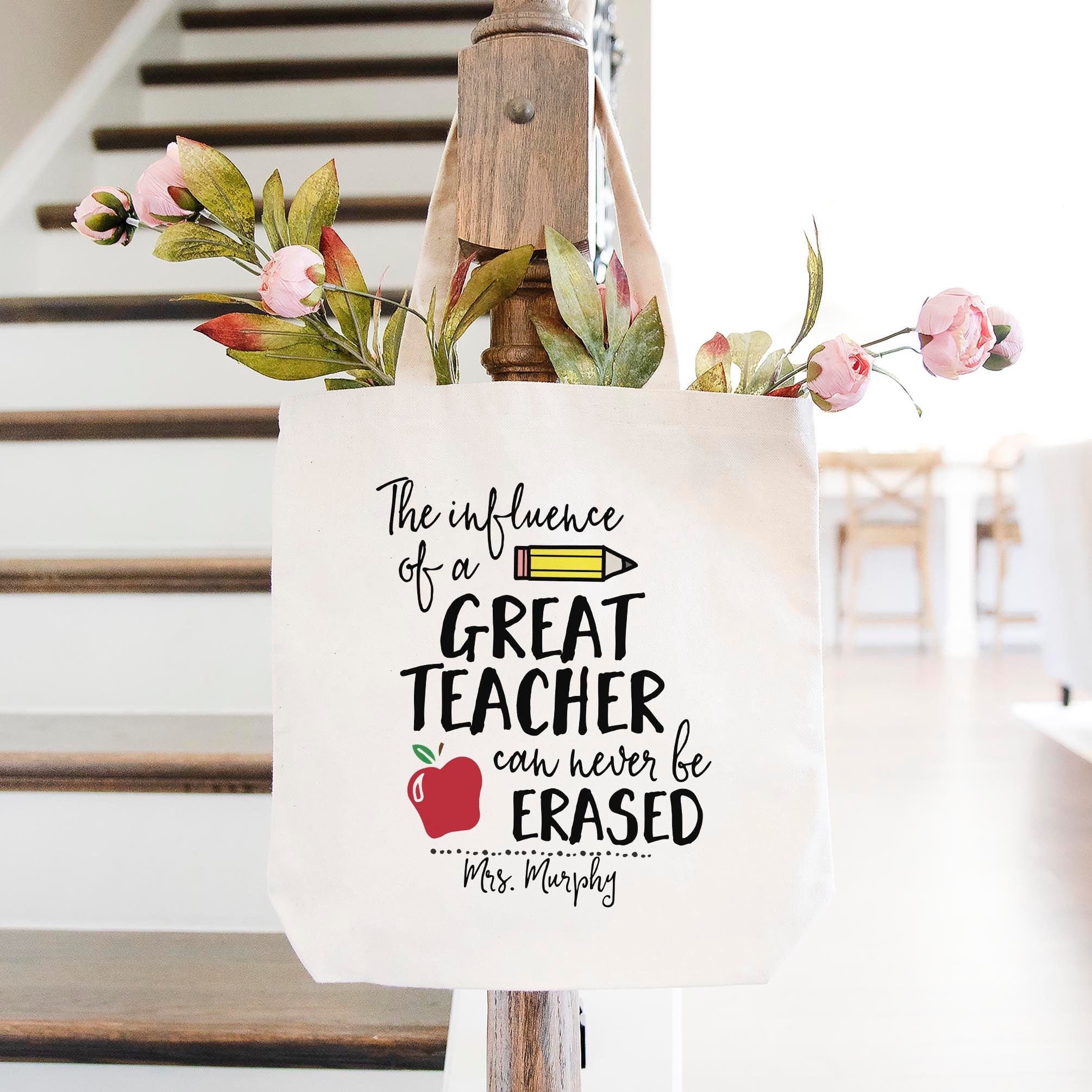 Teacher Tote Bag, Personalized Teacher Bag, Canvas Tote Bag, Teacher Appreciation Gift, Teacher Gifts,