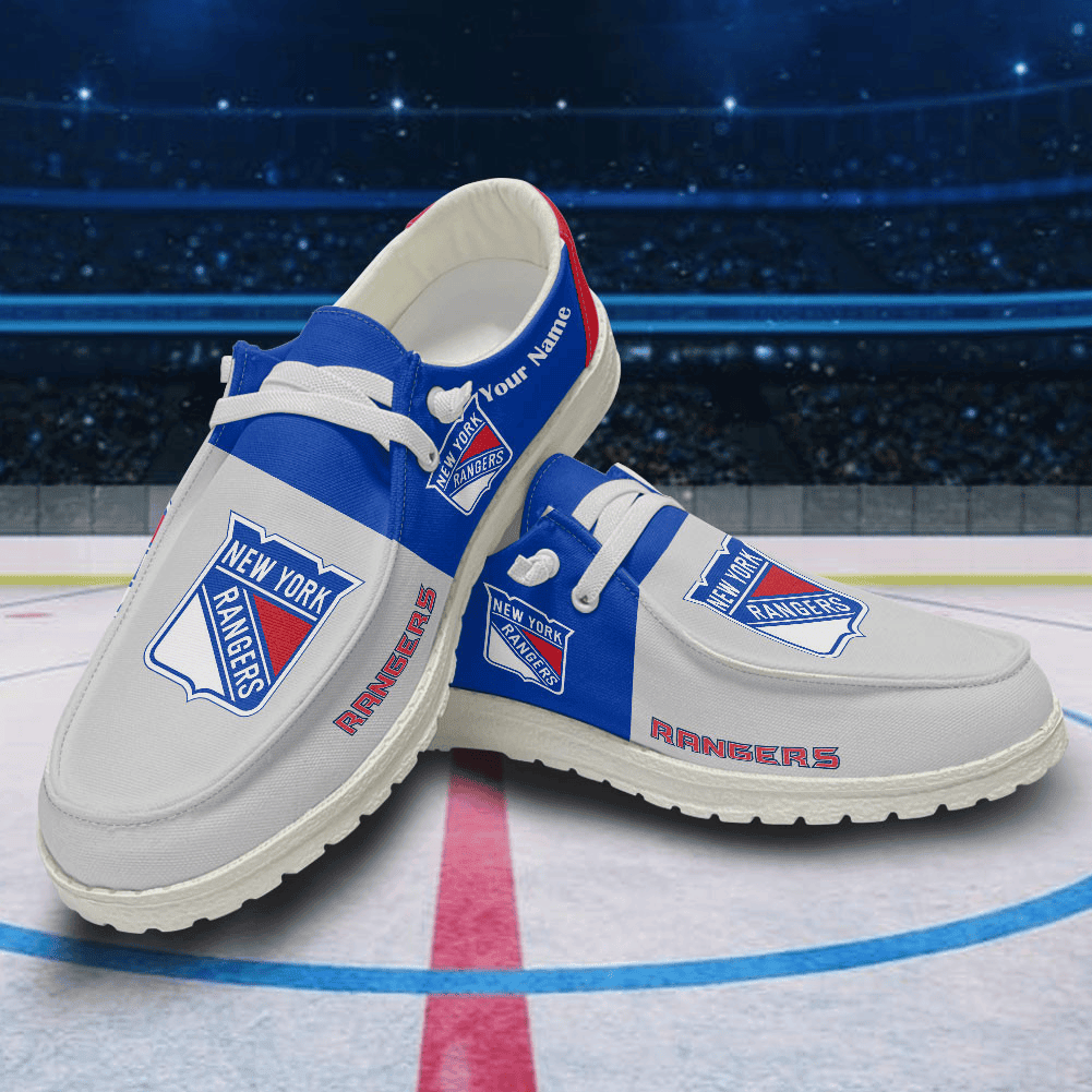 Custom Name New York Rangers Hey Dude Shoes