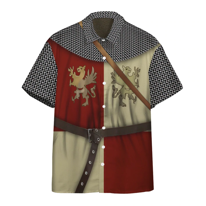 3D Polish Knight Custom Short Sleeve Shirt, Hawaiian Shirt For Men, Women