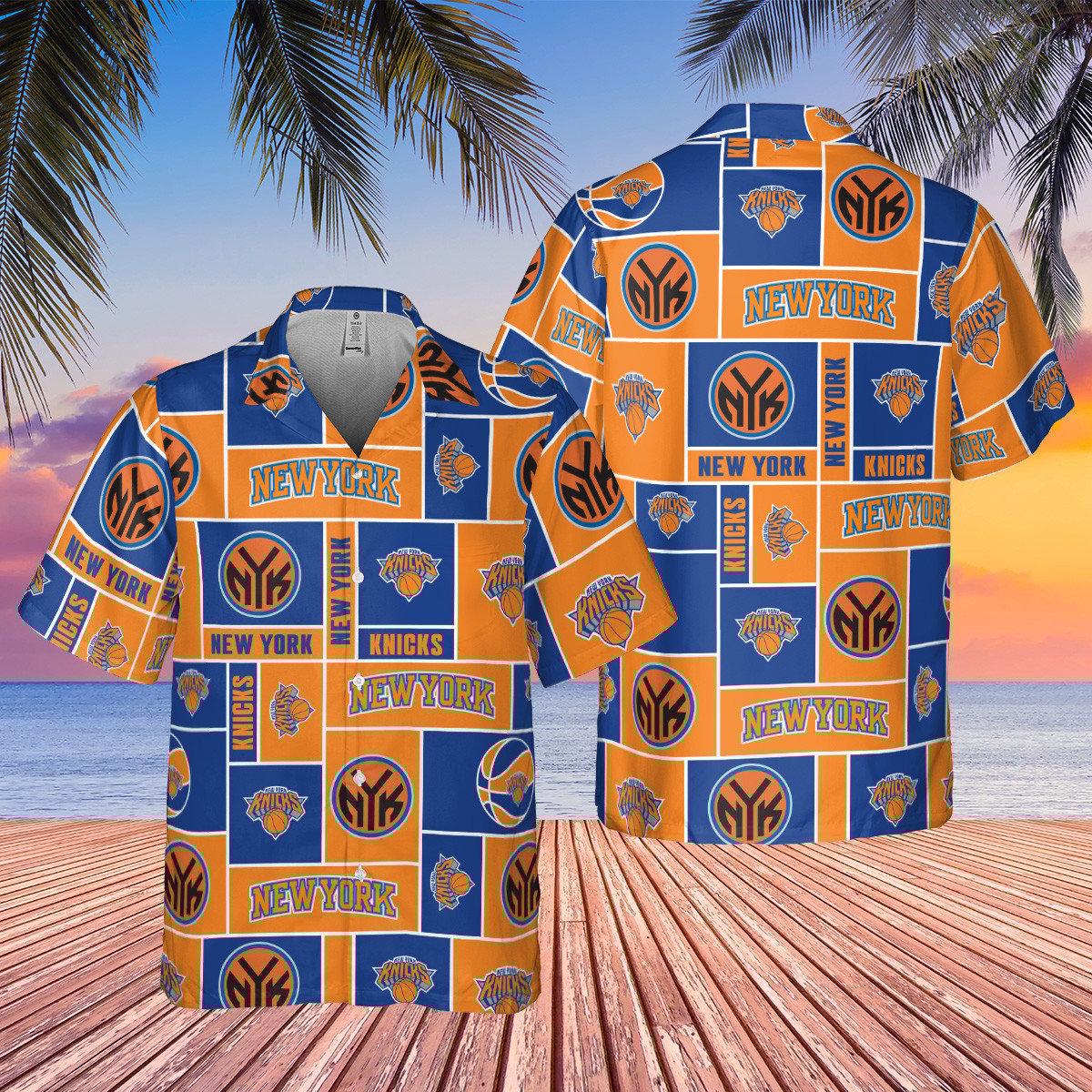 New York Knicks Nba Basketball Logo Collection Pattern Hawaiian Shirt