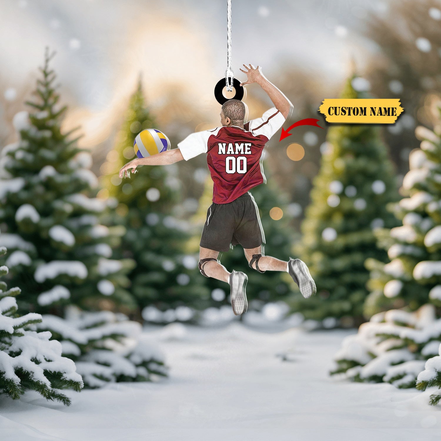 Mostprints Personalized Volleyball Ornament, Volleyball Christmas Ornament, Beach Volleyball Gift For Volleyball Players Volleyball Ornament4545, Ornament Decoration, Ornament For Gift, Ornament Christmas X Peckshirt