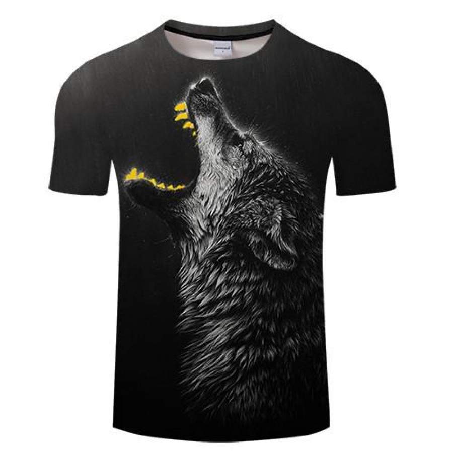Yellow Teeth Wolf 3D Print Men Women &hellip;
