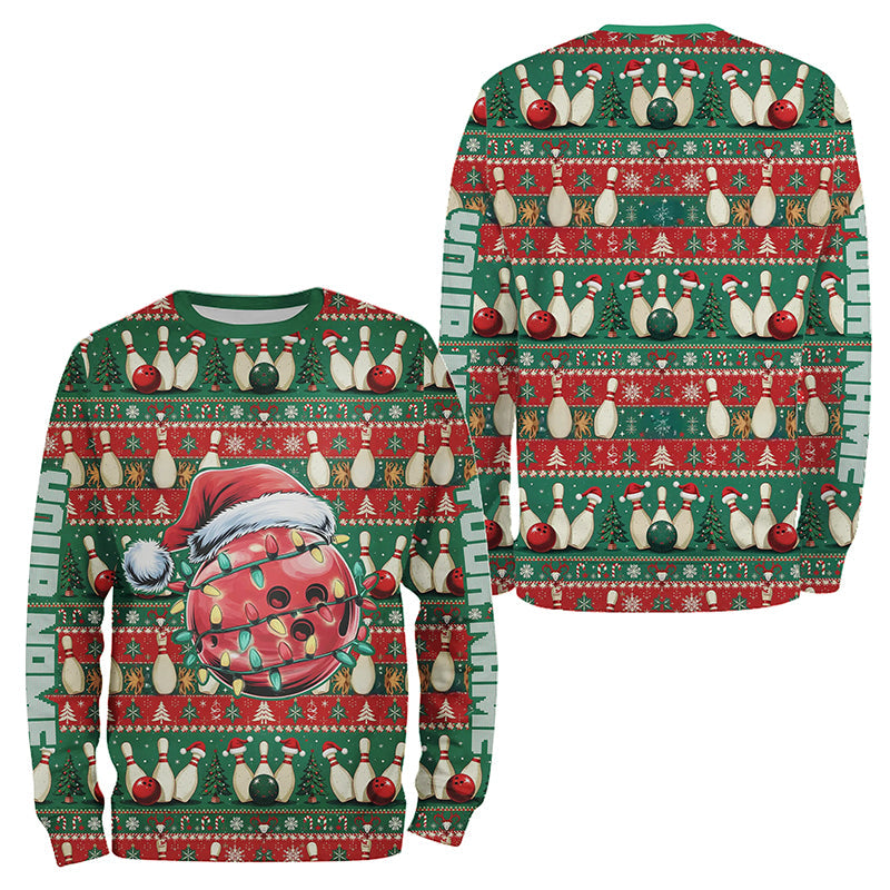 Bowling Ugly Sweater Style Custom Christmas Bowling Multi-Style Shirts For Men And Women, Bowling Gifts Bowling Team Outfits Iphw7834 X Peckshirt