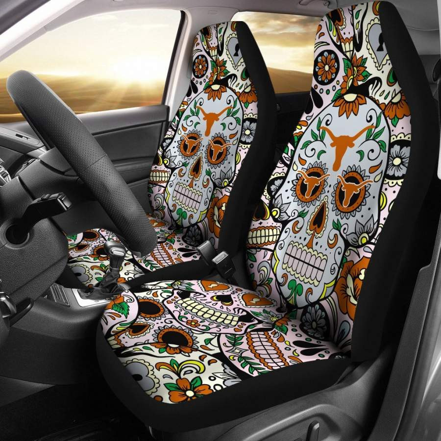 Party Skull Texas Longhorns Car Seat Covers CSC3172