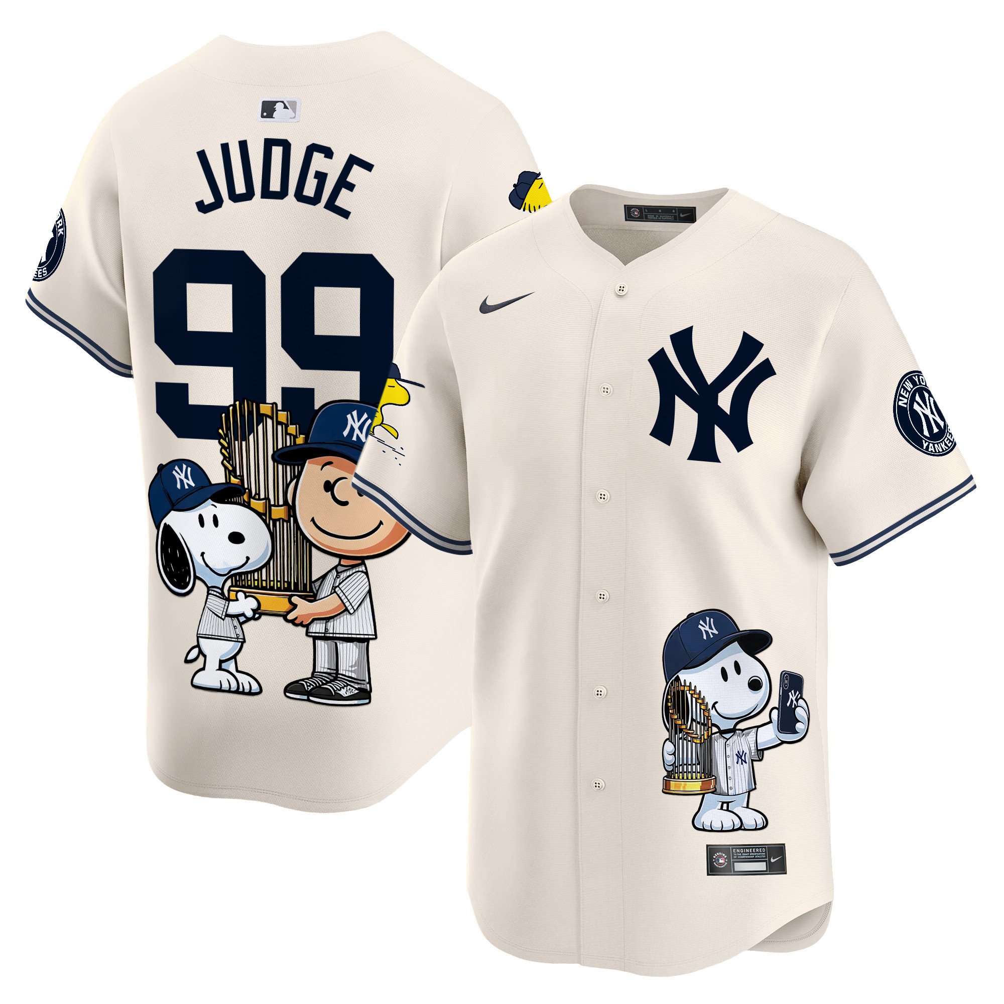 Unisex New York Yankees Peanut Snoopy Vapor Premier Limited Jersey – Printed