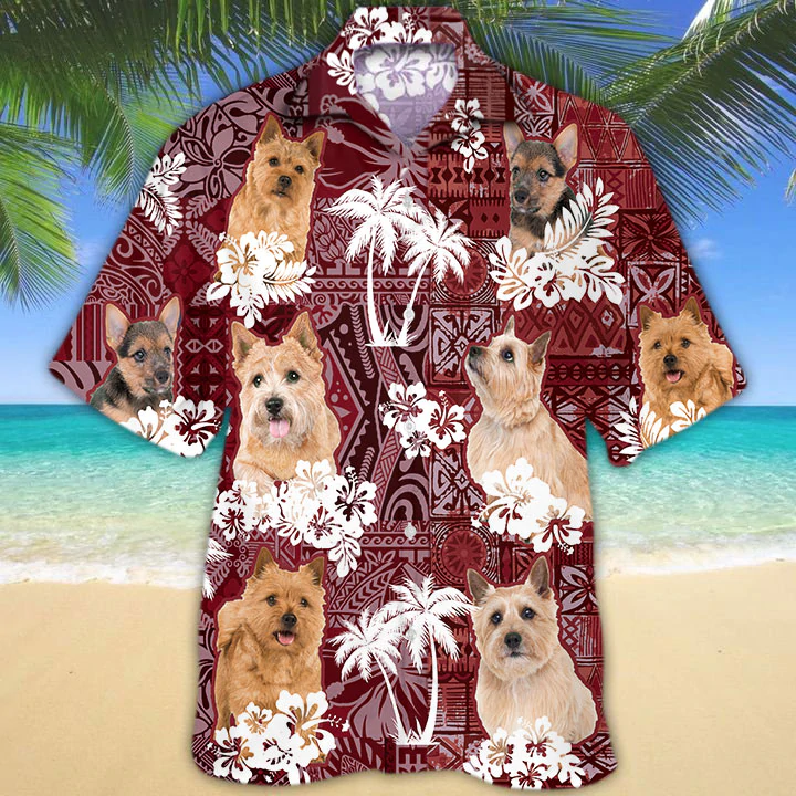 Norwich Terrier Hawaiian Shirt, Gift For Dog Lover Shirts, Men’S Hawaiian Shirt, Summer Hawaiian Aloha Shirt