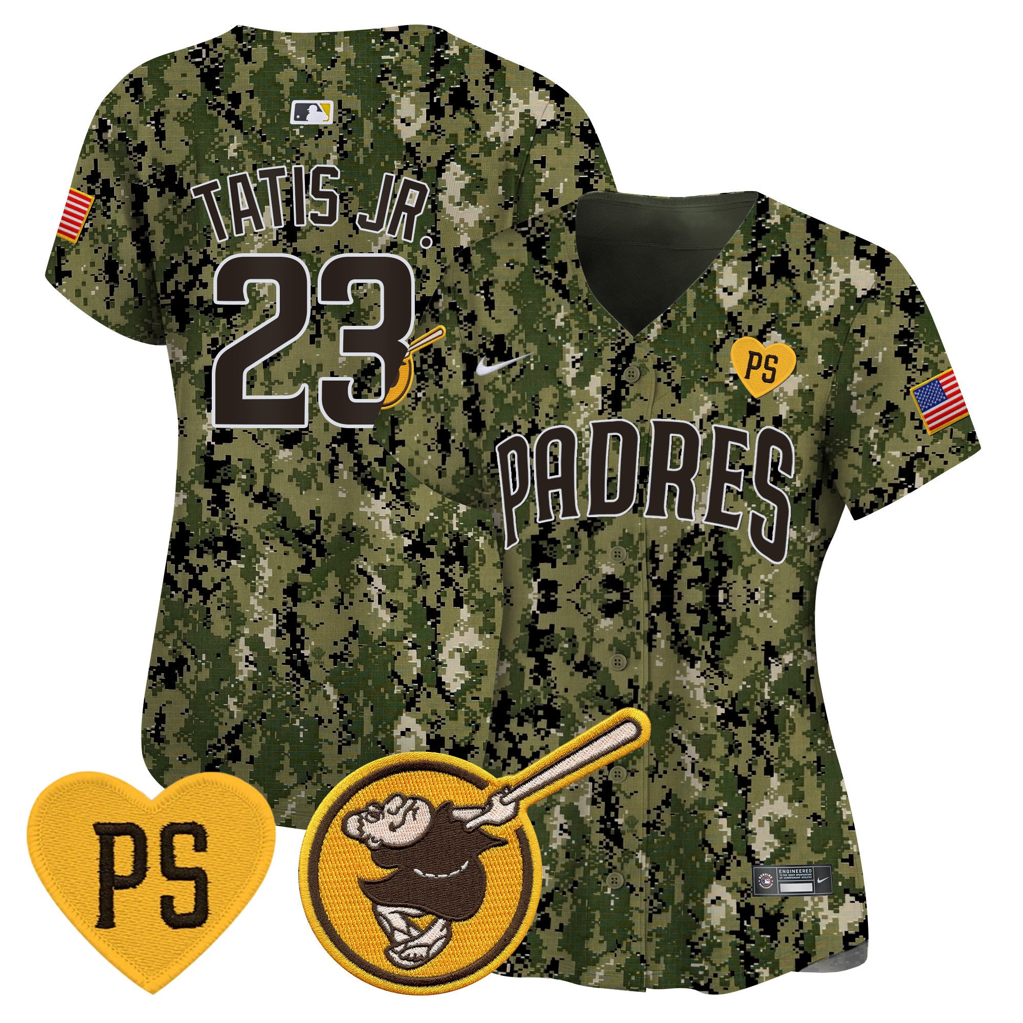 Women’S Padres Usmc Alternate Vapor Premier Limited Jersey – All Stitched