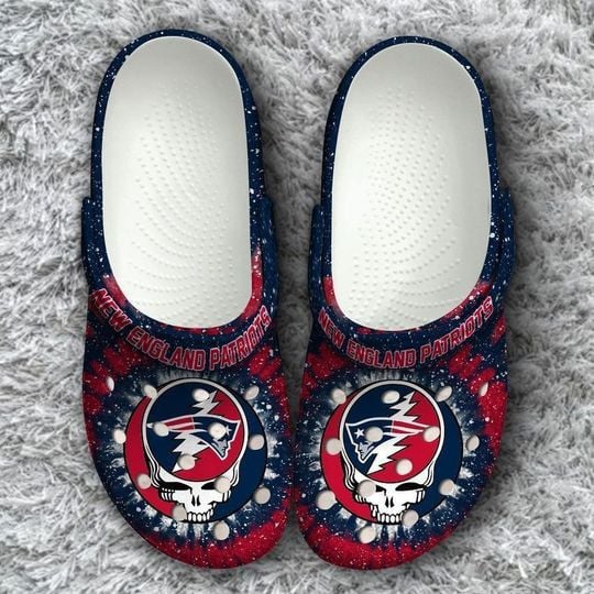 New England Patriots Grateful Dead Halloween costume  Crocs Classic Clogs Shoes - Aop Clog