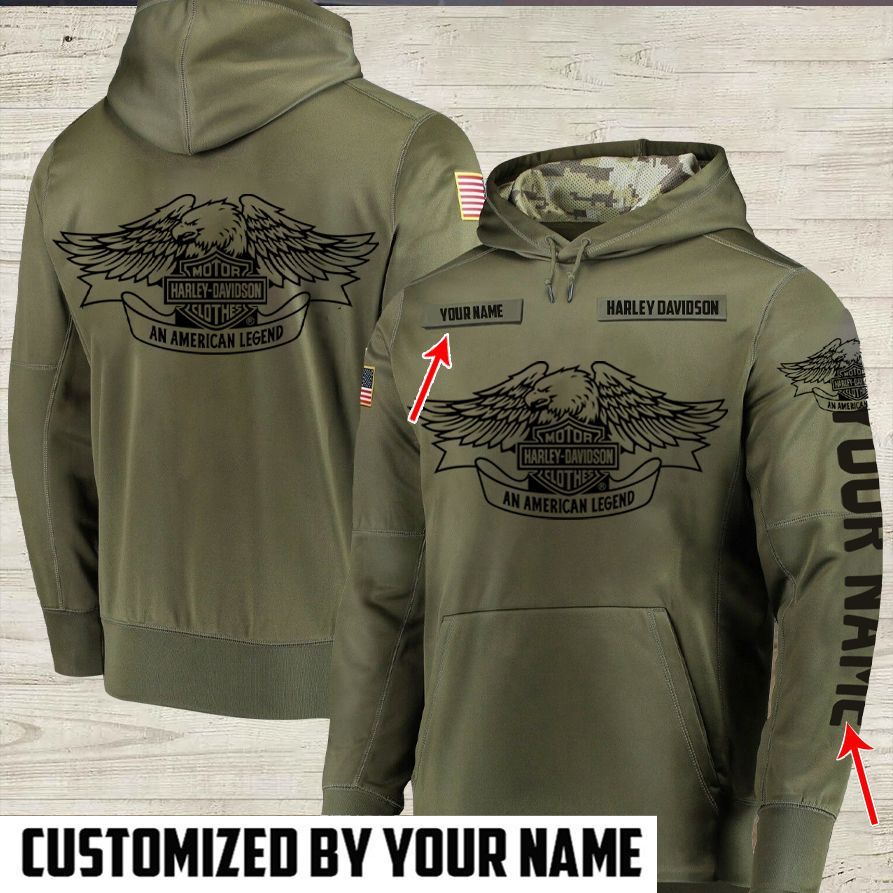 Fashion24Hs - Custom Hoodie - Harley Custom Name Pullover Hoodie Lin090920A06