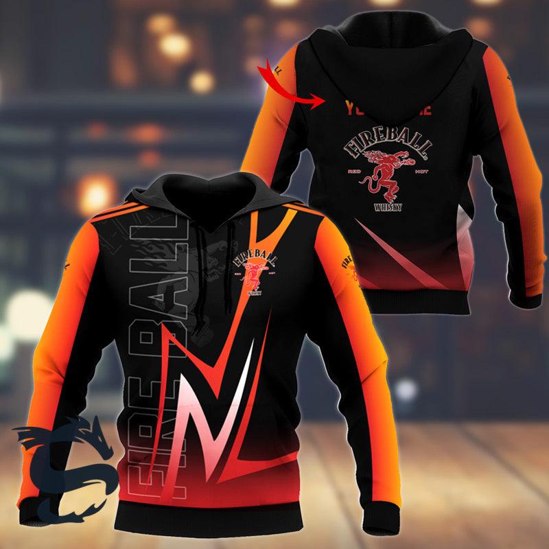 Personalized Fireball Whisky Esport Style Hoodie & Zip Hoodie