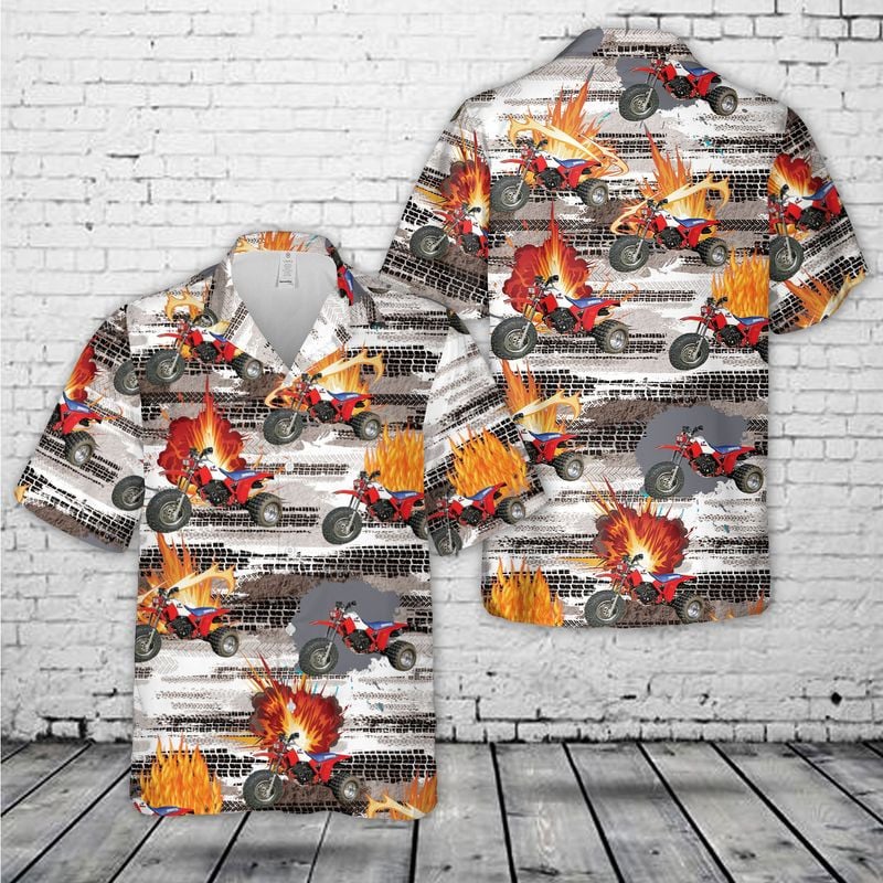 Honda Atc X Pattern 3D Hawaiian Shirt