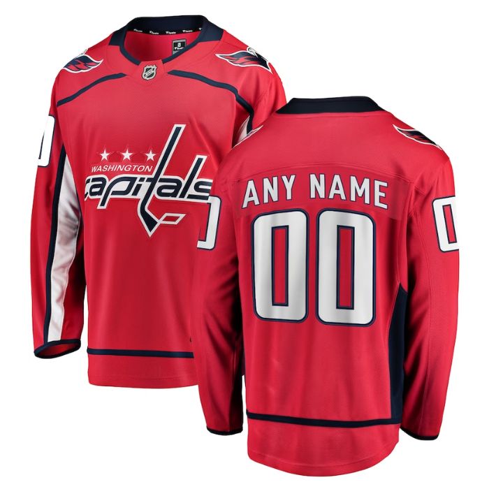 Washington Capitals Team Home Unisex 2023/24 Custom Jersey – Red