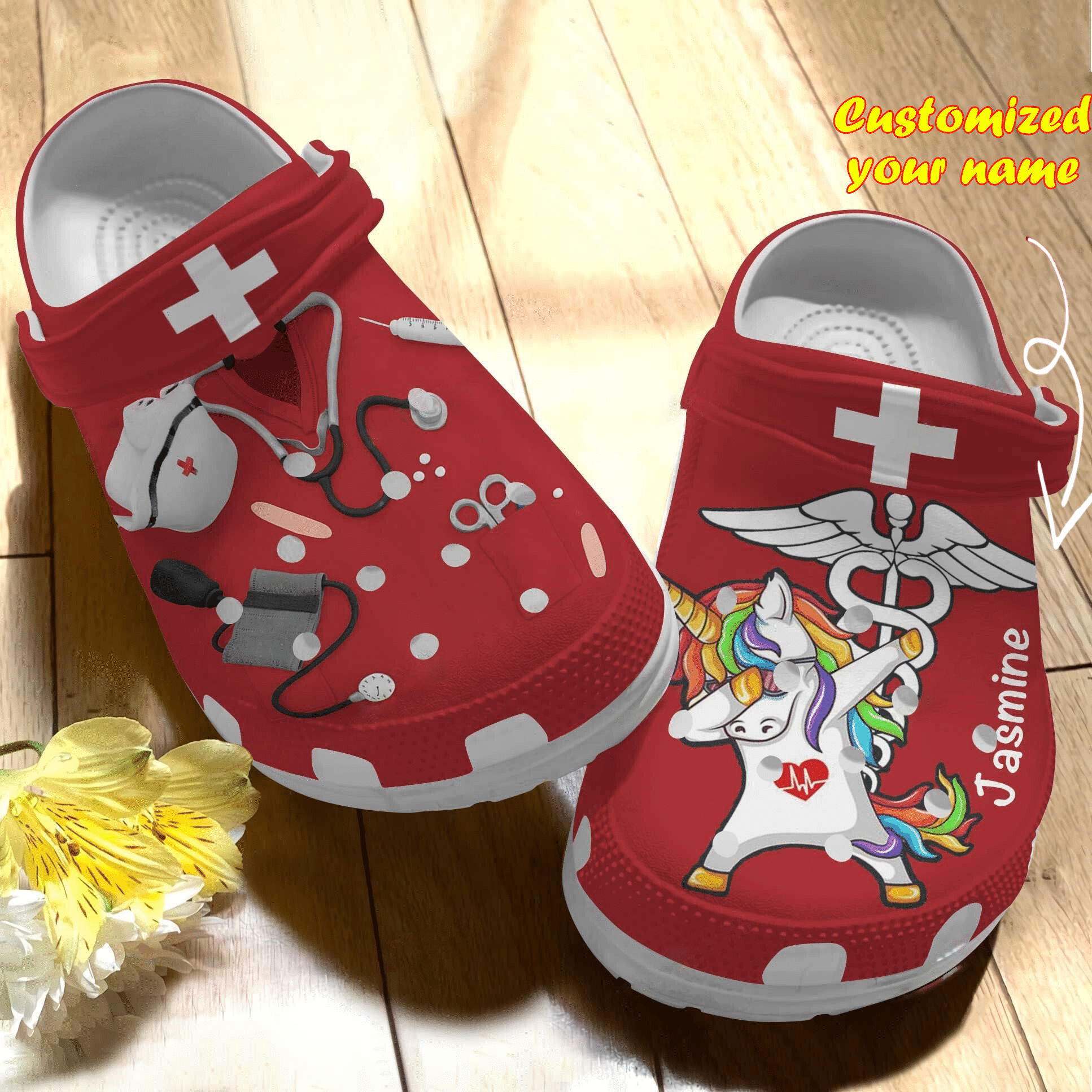 Nurse Crocs - Personalized Scrubs For Nurses And Unicorn Clog Shoes Junefashions Shoes