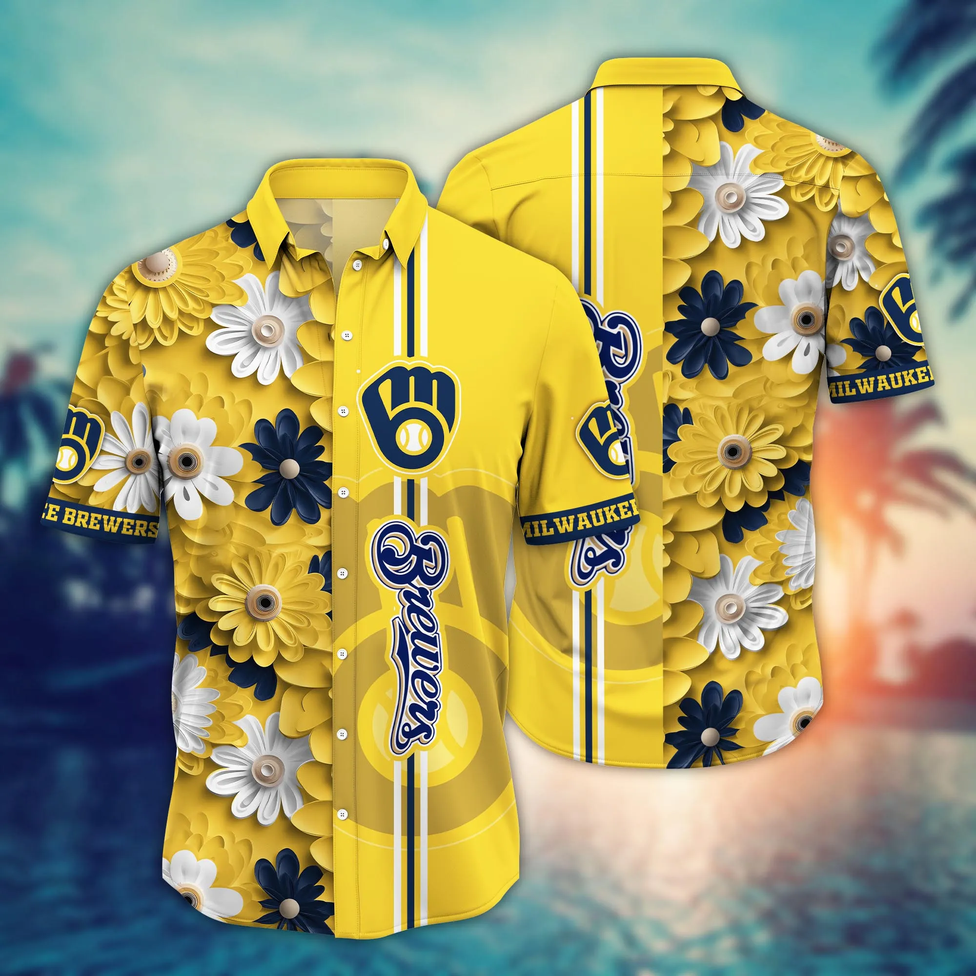 Milwaukee Brewers Mlb Hawaiian Shirt Sunshine Aloha Shirt